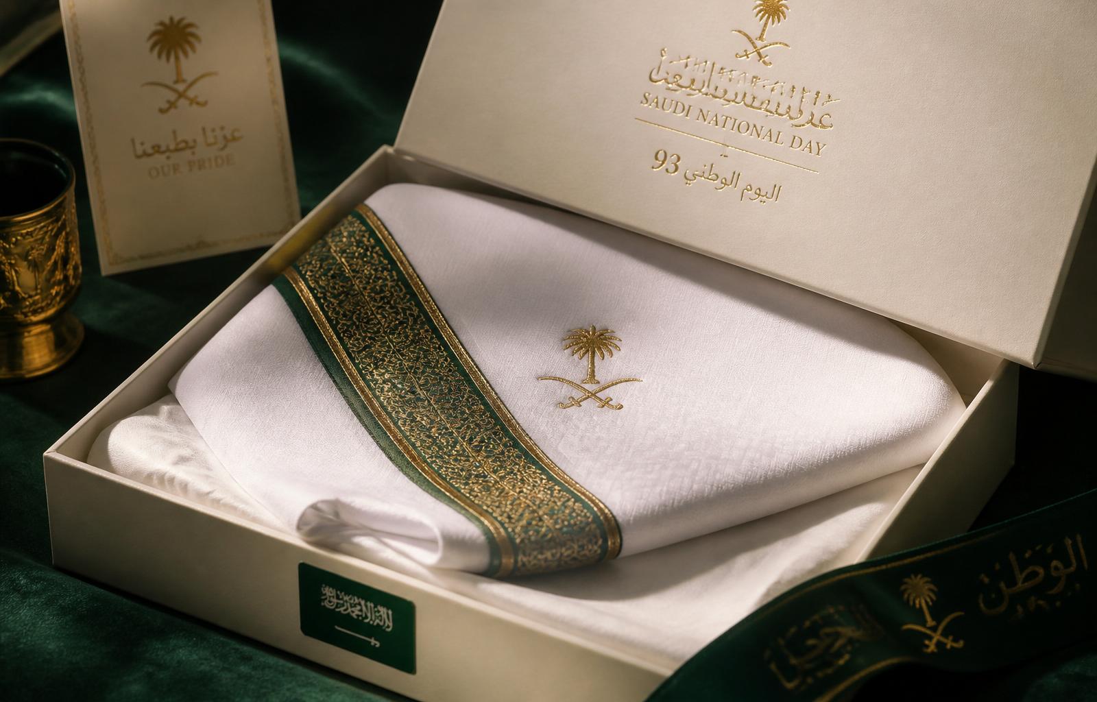 KHAIT Saudi National Day limited edition ghutra in gift box